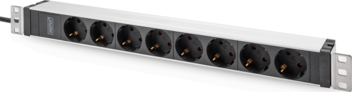 Digitus DN-95428 230V Elosztó 8 aljzatos 2m - Fekete/Szürke