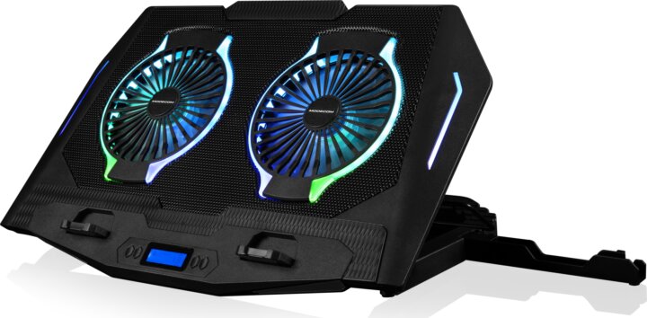 Modecom MC-CF21 RGB 17" Laptop hűtőpad - Fekete