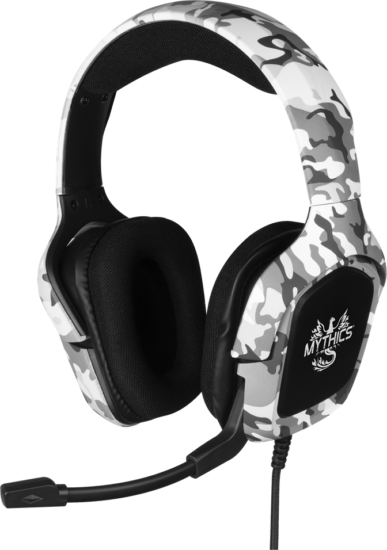 Konix Mythics Ares Camo Vezetékes Gaming Headset - Fehér terepmintás