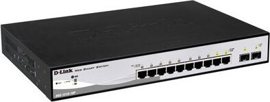 D-Link DGS-1210-10P 10-Portos Gigabit PoE Smart Managed Switch - Fekete D-Link DGS-1210-10P 10-Portos Gigabit PoE Smart Managed Switch - Fekete