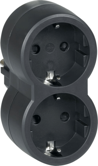 Legrand 050511 Elosztó 2 aljzatos - Fekete