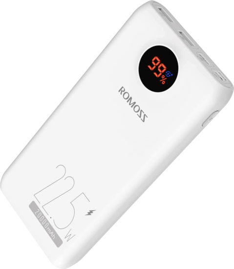 Romoss SW20PF Powerbank 20000mAh (1.5-3A / 5-12V) - Fehér