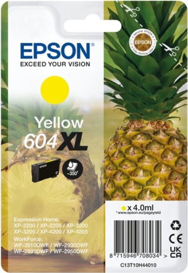 Epson 604XL Eredeti Tintapatron Sárga