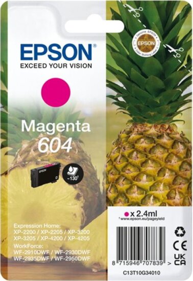 Epson 604 Eredeti Tintapatron Magenta Epson 604 Eredeti Tintapatron Magenta