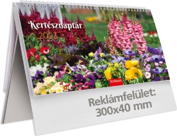 Kalendart 325 x 155mm 2023-as álló papír asztali naptár - Mintás