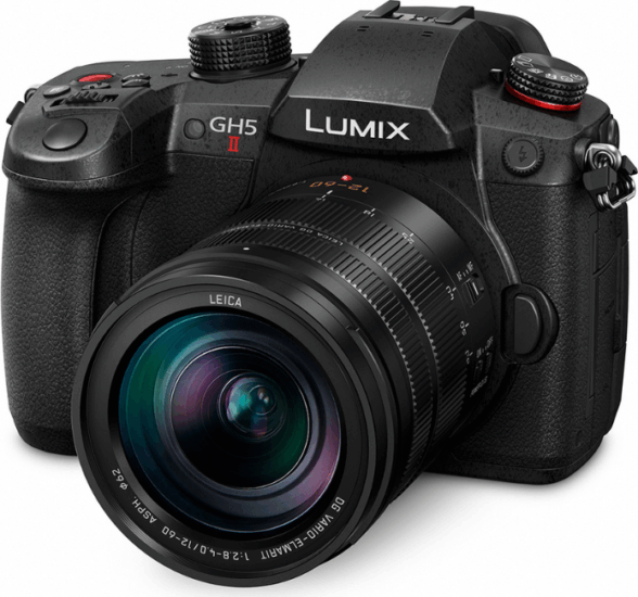 Panasonic Lumix GH5M2 Digitális fényképezőgép + LEICA DG Vario-Elmarit 12-60 KIT - Fekete