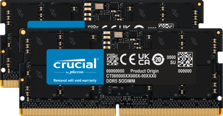 Crucial 32GB / 5600 DDR5 Notebook RAM KIT (2x16GB) Crucial 32GB / 5600 DDR5 Notebook RAM KIT (2x16GB)