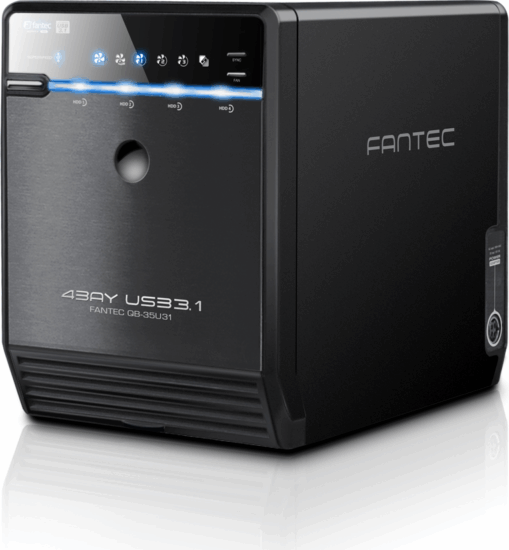 Fantec QB-35U31R 4x3.5" USB 3.1 Külső HDD ház - Fekete