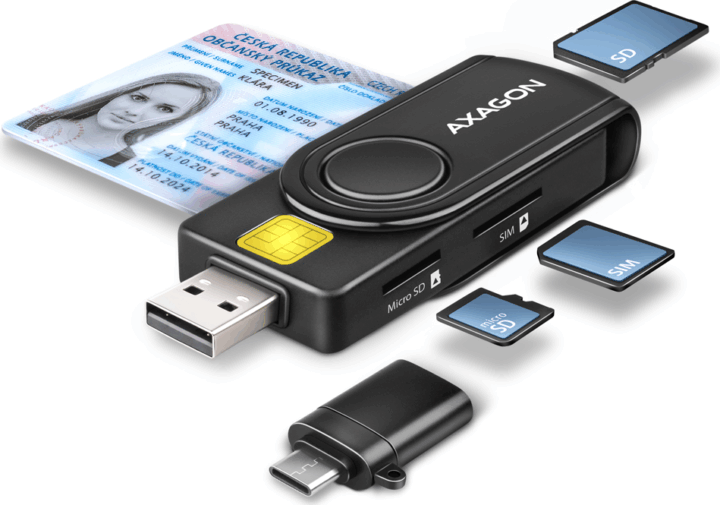 Axagon CRE-SMP2A Multi USB 2.0 ID card kártyaolvasó