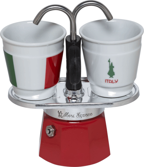 Bialetti Mini Express Italia 2 személyes Kotyogós kávéfőző - Piros