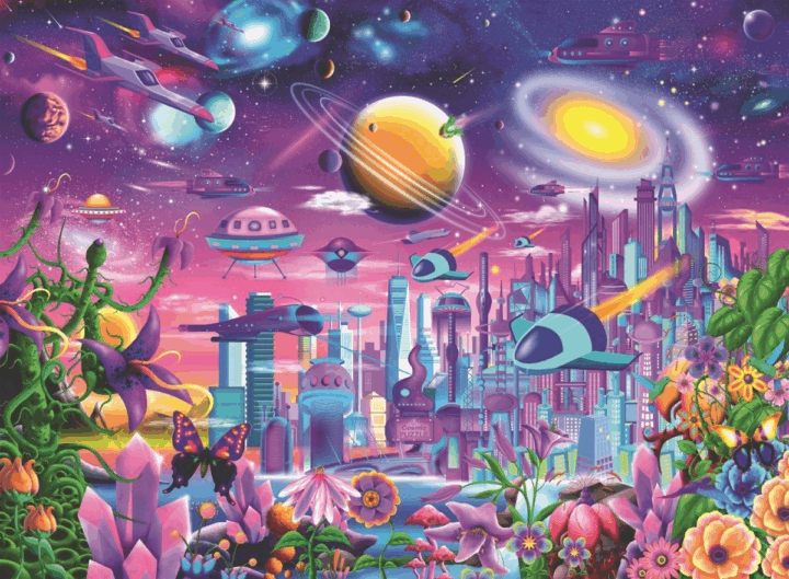 Ravensburger Cosmic City - 200 darabos puzzle Ravensburger Cosmic City - 200 darabos puzzle