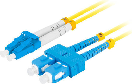 Lanberg FO-SULU-SD11-0020-YE optikai patch kábel SC/LC/UPC Duplex 2m - Sárga