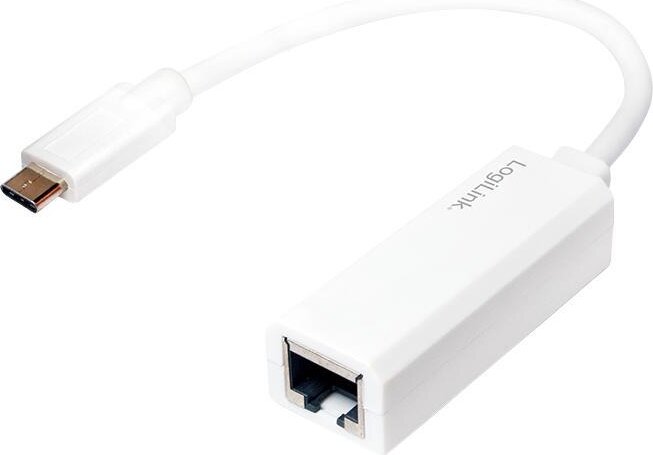 Logilink USB Type-C M - RJ45 F Adapterkábel 0.15m Fehér Logilink USB Type-C M - RJ45 F Adapterkábel 0.15m Fehér