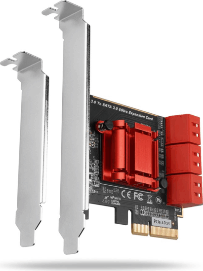 Axagon PCES-SA6 6x belső SATA port bővítő PCIe kártya Axagon PCES-SA6 6x belső SATA port bővítő PCIe kártya