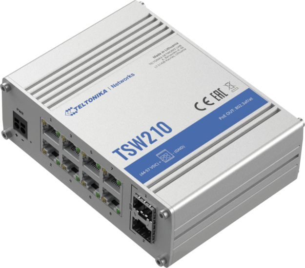 Teltonika TSW210 8-port Gigabit Ipari Switch