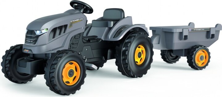 Smoby Stronger XXL Traktor utánfutóval - Szürke