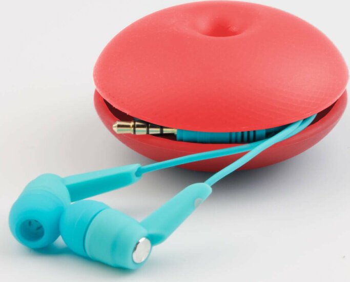 Cable Candy CC002 Szilikon headset kábelrendező - Piros