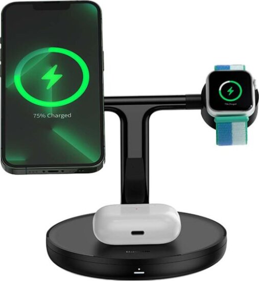 Baseus WXTE000101 MagSafe Vezeték nélküli töltő állvány - Fekete