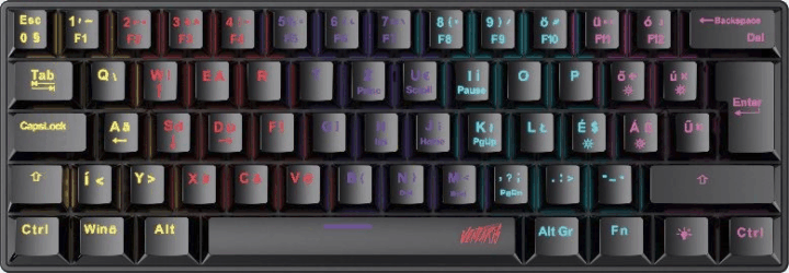 Ventaris Lissgard RGB (Red Switch) Vezetékes Mechanikus Gaming Billentyűzet - Magyar