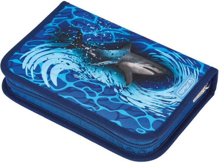 Herlitz Blue Shark töltött tolltartó - Kék
