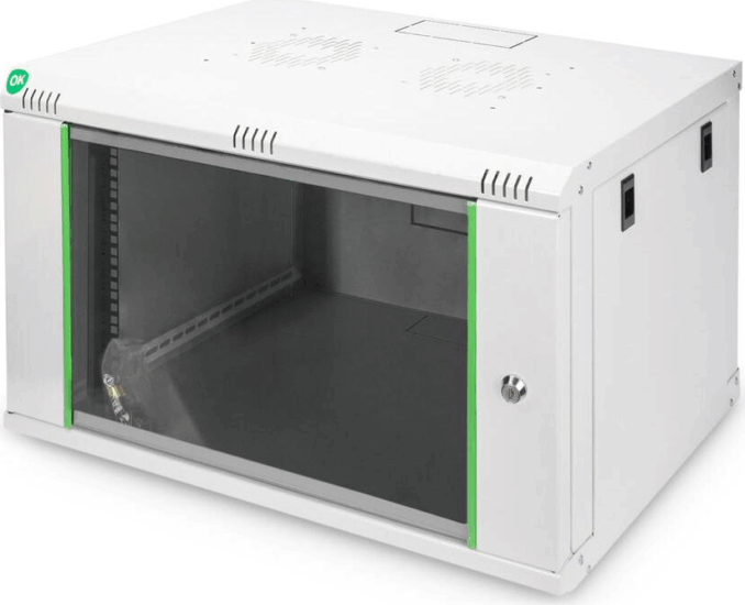 Digitus DN-19 07-U-EC 19" Fali rack szekrény 7U 600x450mm - Szürke