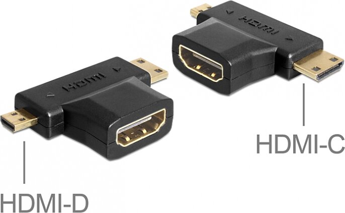 DeLOCK HDMI-A anya > HDMI-C + HDMI-D apa adapter DeLOCK HDMI-A anya > HDMI-C + HDMI-D apa adapter