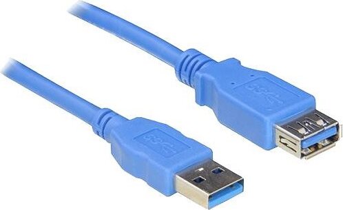 Delock 82538 USB-A apa - USB-A anya 3.0 Hosszabbítókábel - Kék (1m)