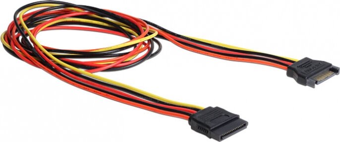 Delock Cable Power SATA 15 Pin male > SATA 15 Pin female extension 100 cm Delock Cable Power SATA 15 Pin male > SATA 15 Pin female extension 100 cm