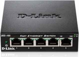 D-Link DES-105 5-port 10/100 Metal Housing Desktop Switch