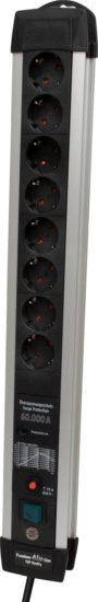 Brennenstuhl Premium-Protect-Line 230V Túlfeszültség védő elosztó 8 aljzatos 3m - Fekete/Szürke Brennenstuhl Premium-Protect-Line 230V Túlfeszültség védő elosztó 8 aljzatos 3m - Fekete/Szürke