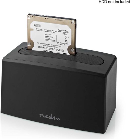 Nedis HDDUSB3210BK HDD Dokkoló állomás (USB 3.2 Gen1 - SATA)