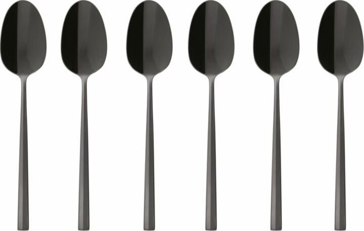 Sambonet Rock PVD Eszpresszó kanál készlet - Fekete (6 darabos)