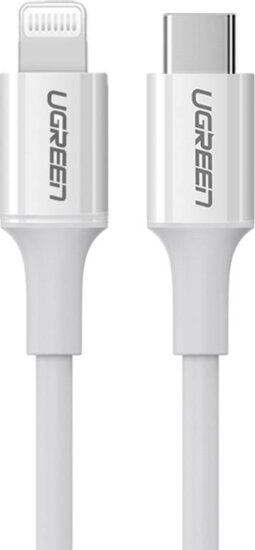 Ugreen US171 USB-C apa - Lightning apa 2.0 Adat és töltőkábel - Fehér (1.5m)