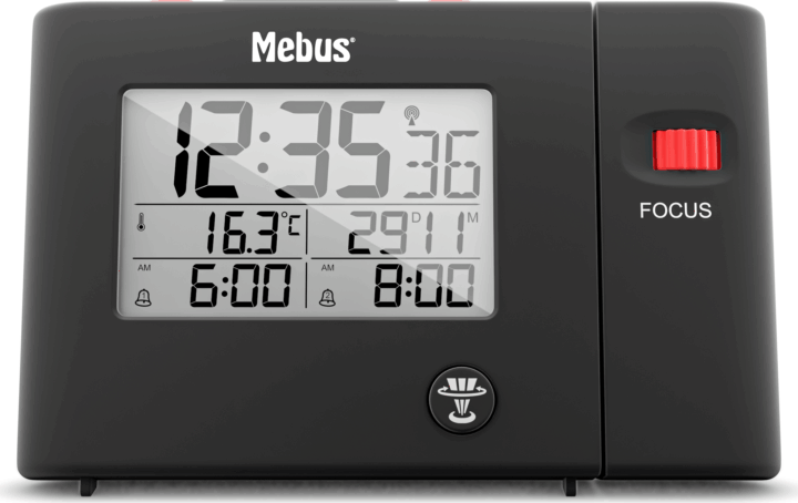 Mebus 25795 Kivetítős óra - Fekete Mebus 25795 Kivetítős óra - Fekete