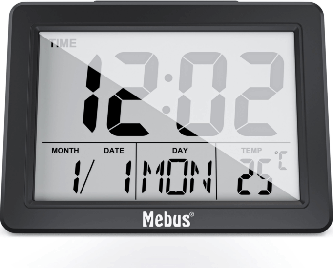Mebus 25739 Asztali óra - Fekete