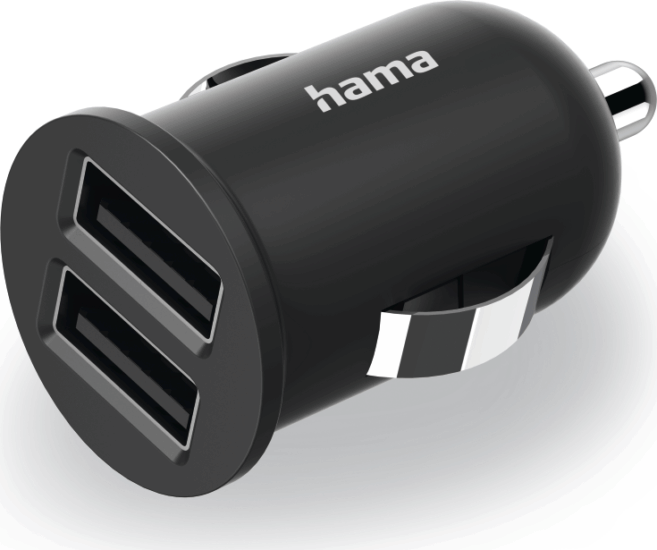 Hama 223351 2x USB-A Autós töltő - Fekete (12W)