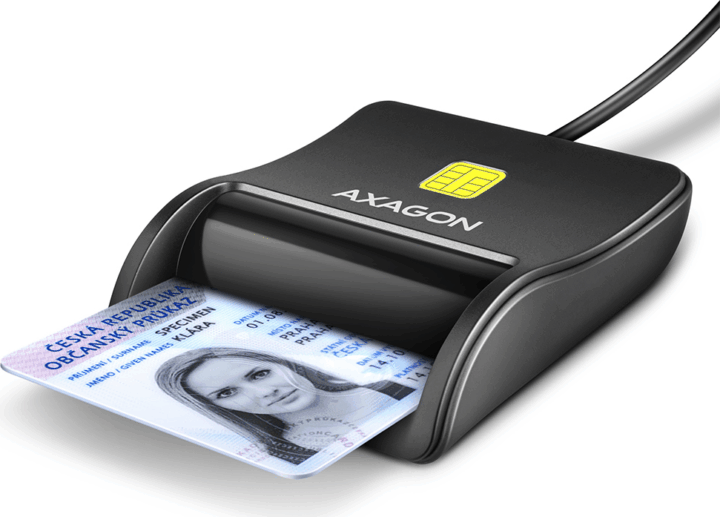 Axagon CRE-SM3N Smart Card Flatreader ID card kártyaolvasó