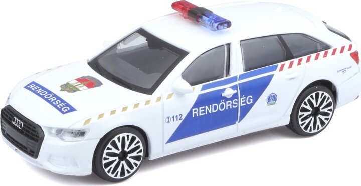 Bburago Audi A6 Avant magyar rendőrautó fém modell (1:43)