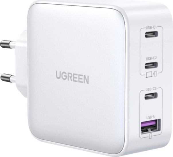 Ugreen USB-A / 3x USB-C Hálózati töltő - Fehér (100W) Ugreen USB-A / 3x USB-C Hálózati töltő - Fehér (100W)