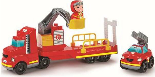 Écoiffier Emelőkosaras tűzoltóautó - Piros