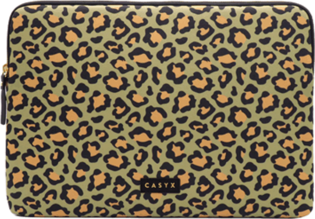 Casyx Olive Leopard 13"-14" MacBook Sleeve - Mintás
