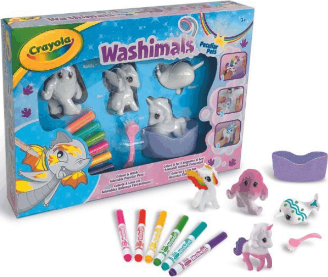 Crayola Washimals: Állatkornis Színezhető kisállatok játék készlet