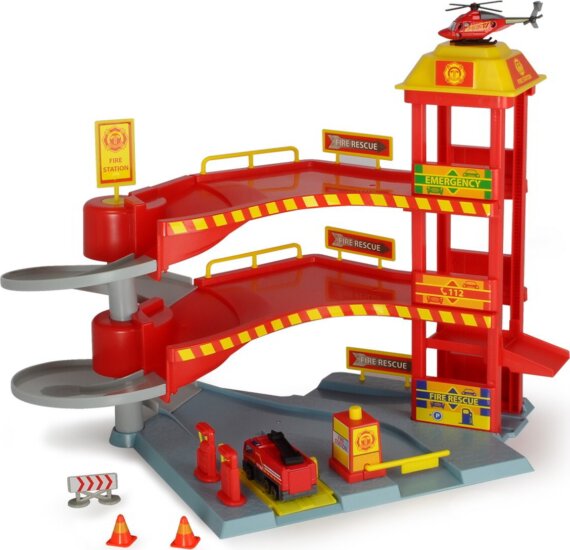 Dickie Toys Parkolóház játékszett - Tűzoltóság