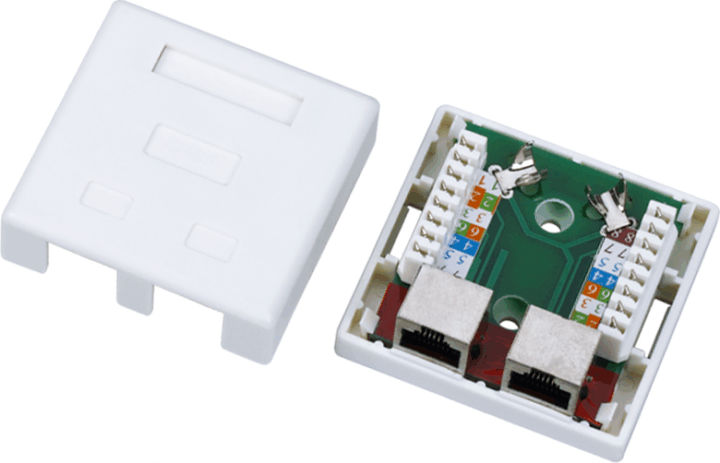 A-LANtec GN004 STP CAT5e 2x RJ45 Fali csatlakozó doboz A-LANtec GN004 STP CAT5e 2x RJ45 Fali csatlakozó doboz