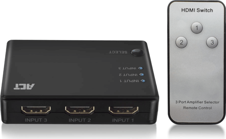 ACT AC7845 HDMI Switch (3 PC - 1 Kijelző)