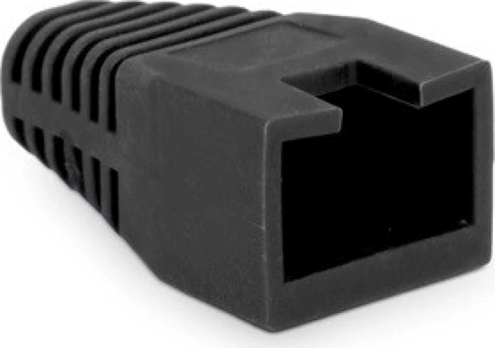 Rülstein 05287FK Törésgátló RJ45 csatlakozóhoz Fekete (100db/csomag)