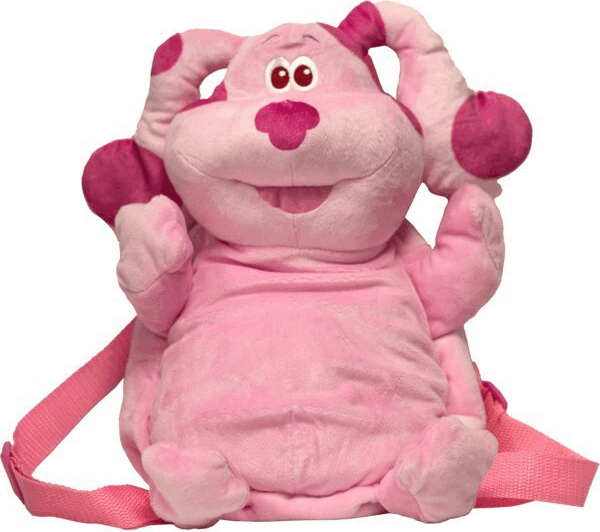 Azúrkék nyomok Ovis plüss hátizsák - Magenta