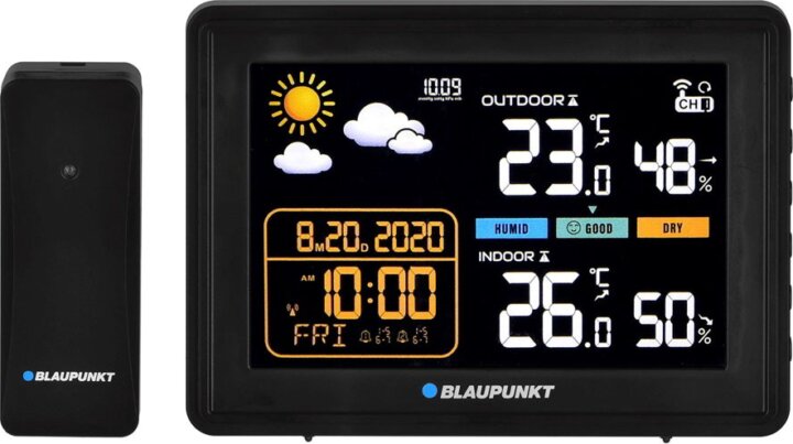 Blaupunkt WS30BK LCD Időjárás állomás Blaupunkt WS30BK LCD Időjárás állomás