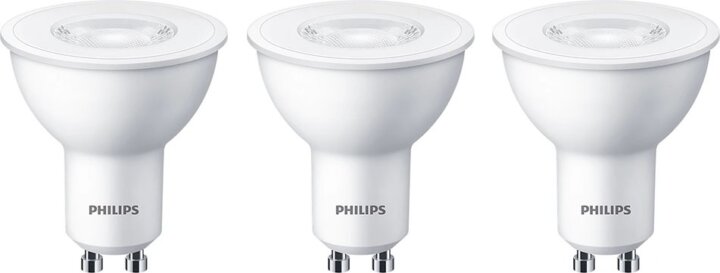 Philips LED Spot izzó 4,7W 380lm 2700K GU10 - Meleg fehér (3 db)