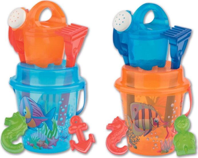 Homokozó szett átlátszó vödörrel - Többféle Homokozó szett átlátszó vödörrel - Többféle